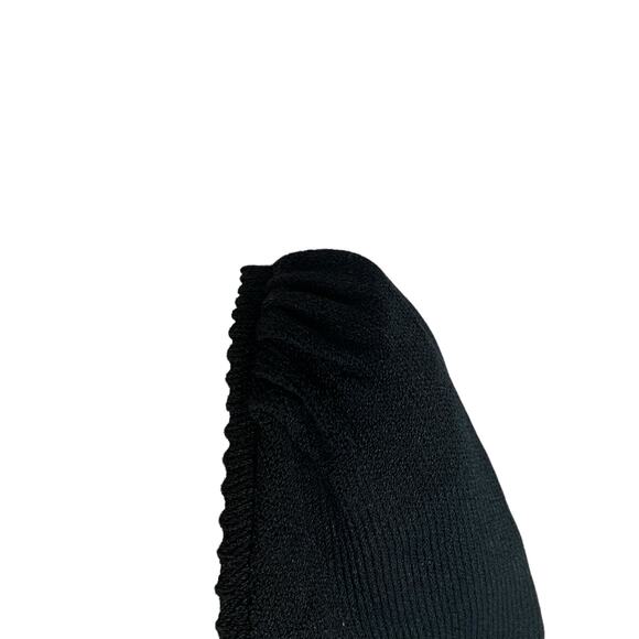 Vintage St. John for Saks Black Knit Dress Puff Sleeve Retro Designer Twee S M - Picture 8 of 16